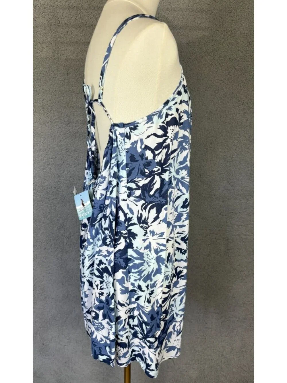 Roxy Juniors' Printed Summer Adventures Dress Swimsuit Cover-up XS Blue NWT's.